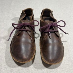 Clarks Artisan Janey Mae Beeswax Brown Leather Lace Up Oxford‎ Shoes Size 6
